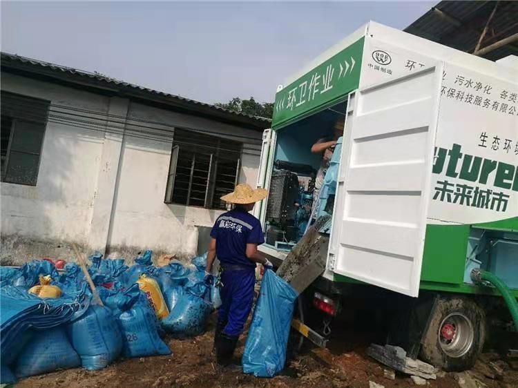 白鹭湖管理区工业污泥压干处理